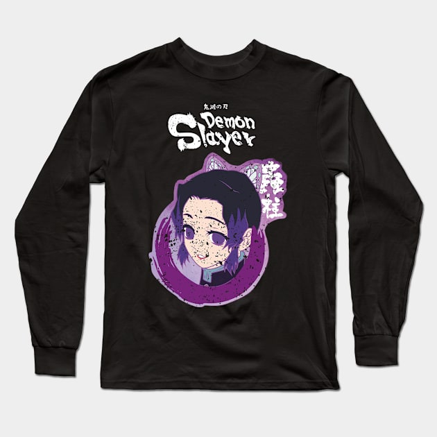 DEMON SLAYER: INSECT PILLAR SHINOBU KOCHO (GRUNGE STYLE) Long Sleeve T-Shirt by FunGangStore